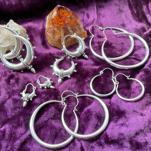 Silver Plated Hoops