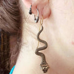 Load image into Gallery viewer, Brass Vintage Naga Earrings
