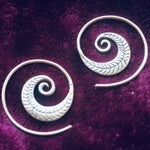 Load image into Gallery viewer, Sterling Silver Feather Spirals
