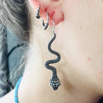 Load image into Gallery viewer, Silver Plated Vintage Naga Earrings
