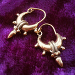 Load image into Gallery viewer, Brass Rajasthani Oriel Hoops
