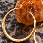 Load image into Gallery viewer, Brass Serenity Hoops
