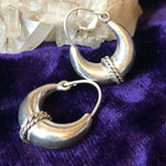 Load image into Gallery viewer, Rajasthani Gazelle Hoops in Silver Plated
