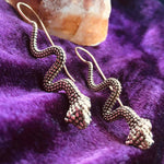 Load image into Gallery viewer, Brass Vintage Naga Earrings
