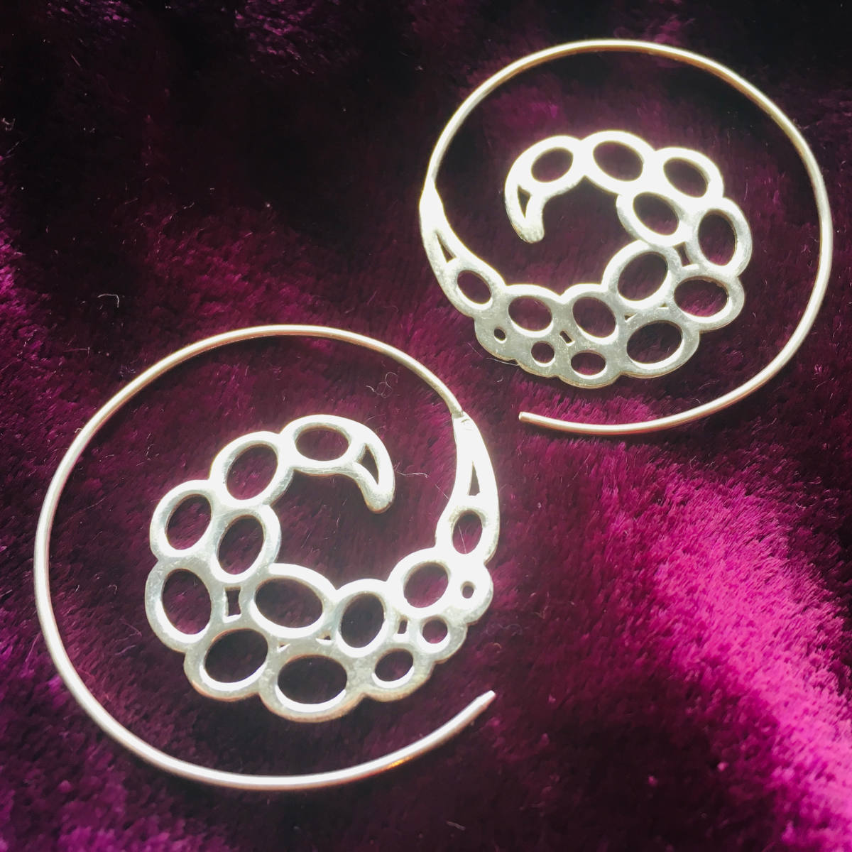 Sterling Silver Bubble Spirals
