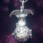 Load image into Gallery viewer, Guardian Angel Harmony Bell Pendant in Silver Plated
