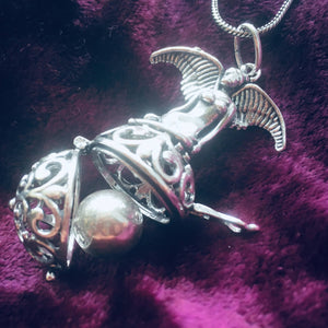 Silver sale bell pendant