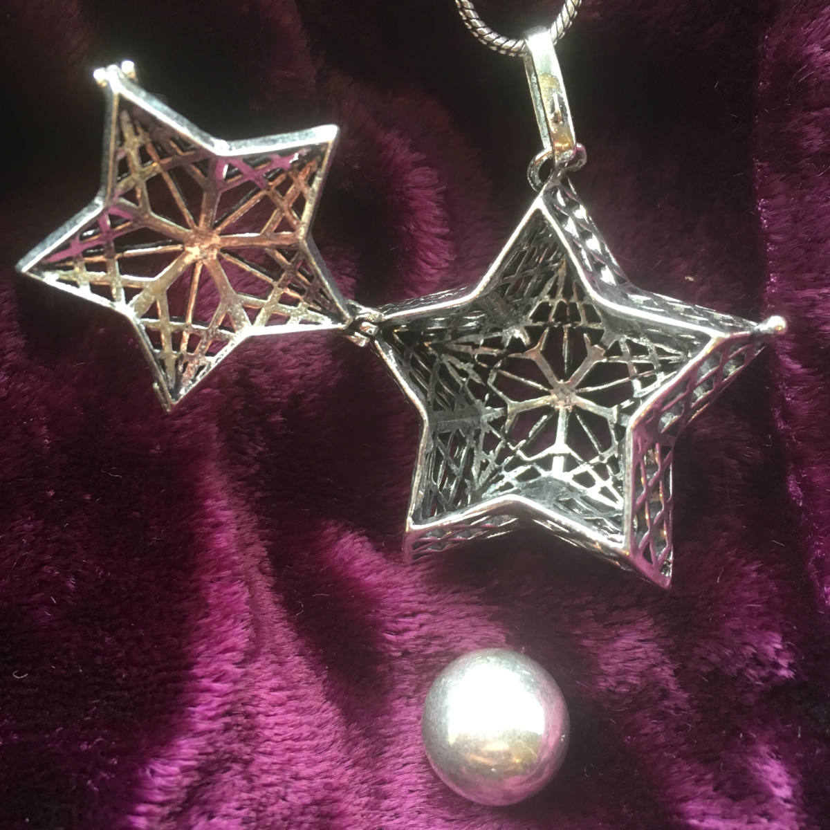 Northern Star Harmony Bell Pendant in Silver Plated