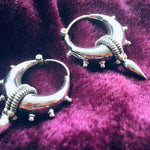 Load image into Gallery viewer, Sterling Silver Rajasthani Oriel Hoops
