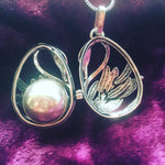 Load image into Gallery viewer, Swans in Love Harmony Bell Pendant in Silver Plated
