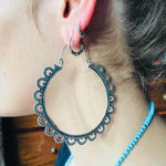 Load image into Gallery viewer, Lily Statement Hoops
